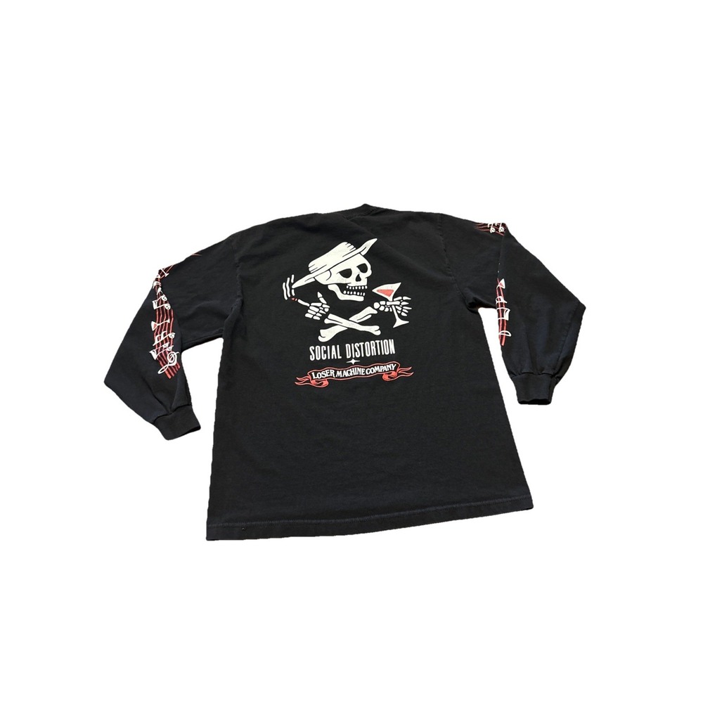 Social Distortion‎ x Loser Machine Black Faded M Long Sleeve T-Shirt Official
